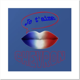 FRANCE JE TAIME CHEVRON Posters and Art